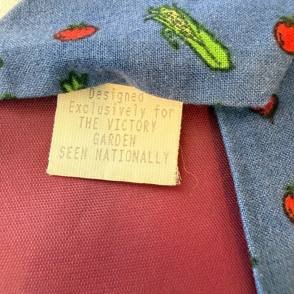Schreter Mens Vintage Vegetable Garden Tie Blue Novelty Carrot Corn Tomato USA